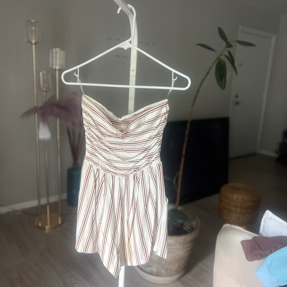✨ Casual Striped Strapless Dress - Small